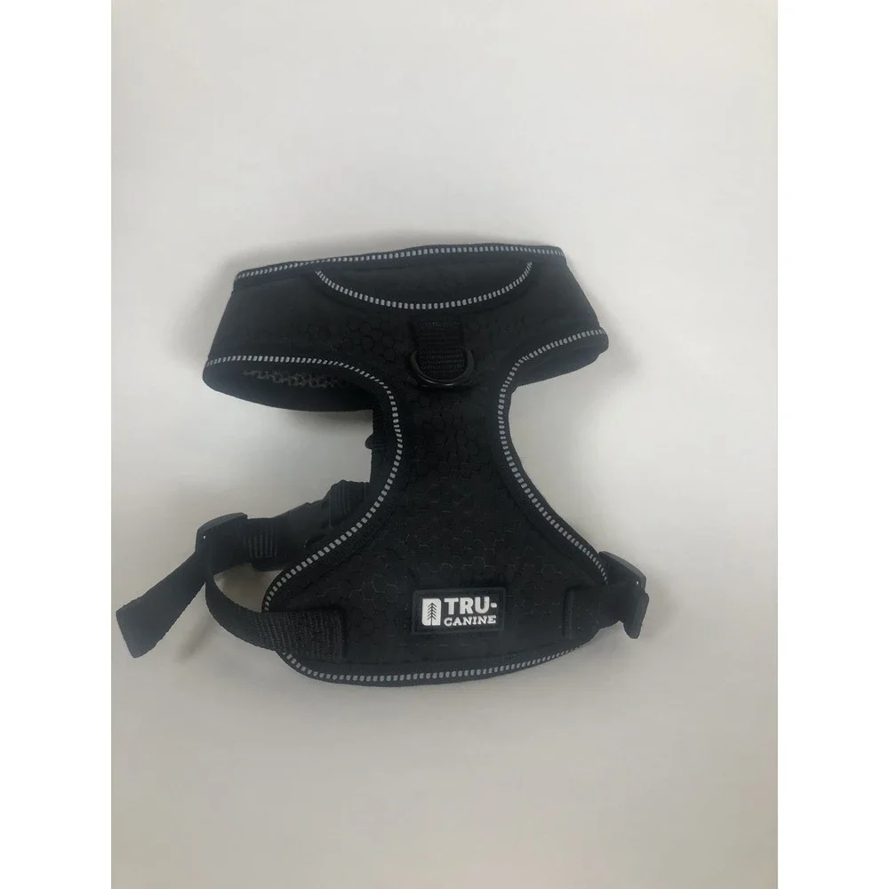 Tru Canine Dog Harness Small Black No Pull Step-In‎ NEW